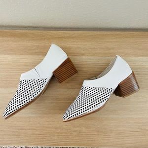 Jeffrey Campbell white mules